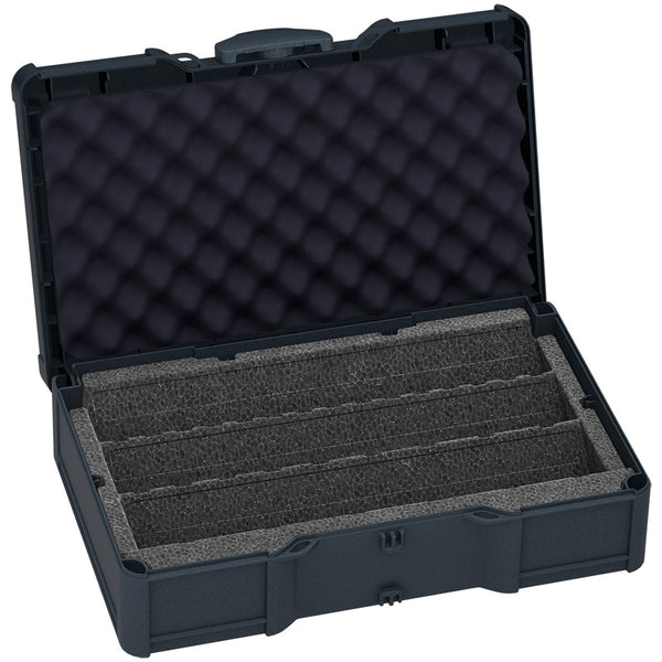 Router bit systainer³ S 76, anthracite with EPP base insert S for router bits and lid insert S, vaulted