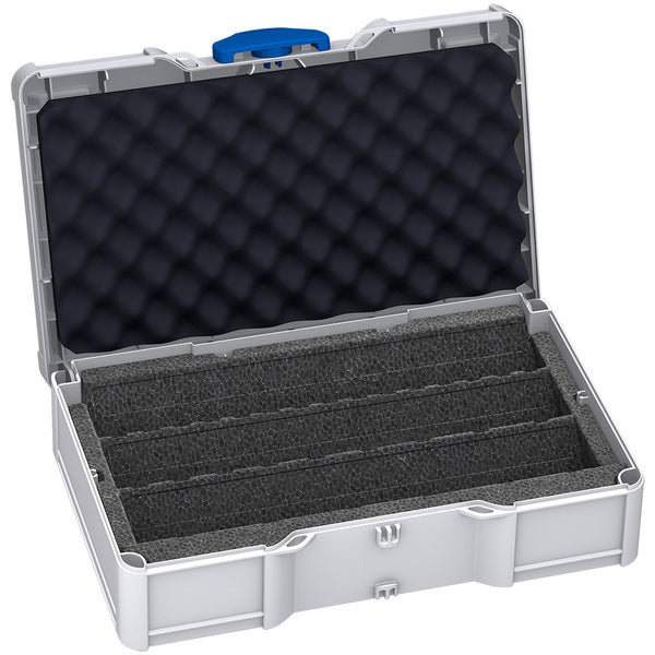 Router bit systainer³ S 76, light grey with EPP base insert S for router bits and lid insert S, vaulted